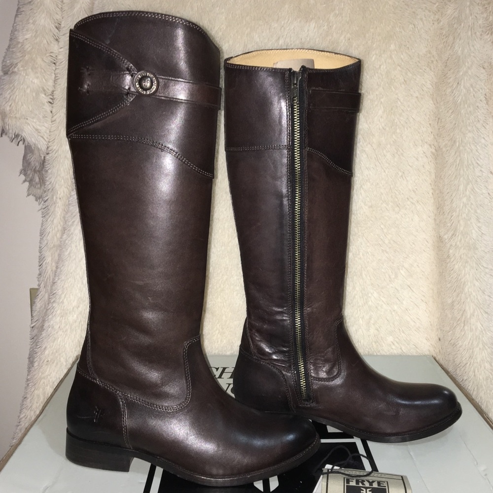 FRYE Molly Botton Tall -SmVLe Boots size 6 1/2